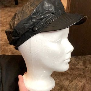 Leather Black hat
